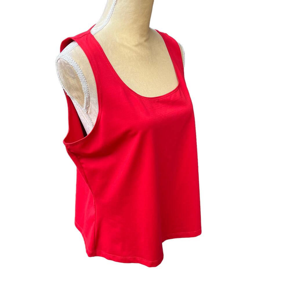WORTH Red Stretchy Nylon Tank Top Cami EUC Size XL - Picture 3 of 6